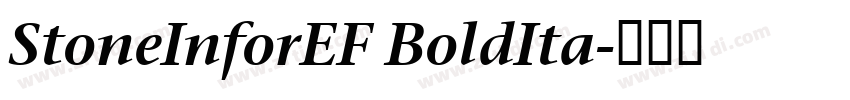 StoneInforEF BoldIta字体转换